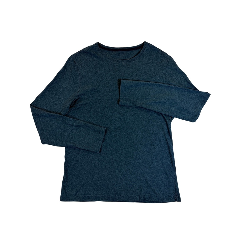 Banana Republic Soft Wash Long Sleeve T-Shirt Mens Medium Blue Heathered Tee